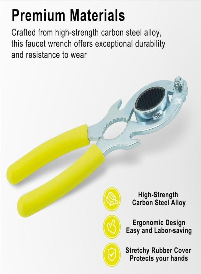 Jubobu Faucet wrench,Faucet Bubbler Wrench Kit,Faucet Aerator Disassembly Wrench Tool for Kitchen Sink Bathroom Tap Aerator, Installing Faucet Removal Repair Spanner Tool - Image 4